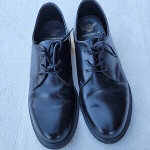 Doc Martin 1461 Black Leather Dress Shoes Men's Lace Up Size 9 Made in England